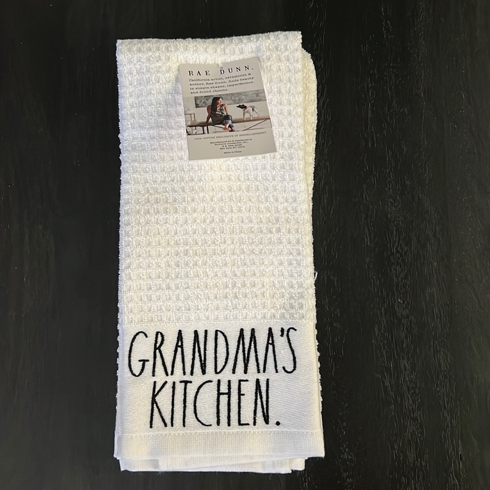Rae Dunn “ Grandma’s Kitchen” Set of 2 Towels New